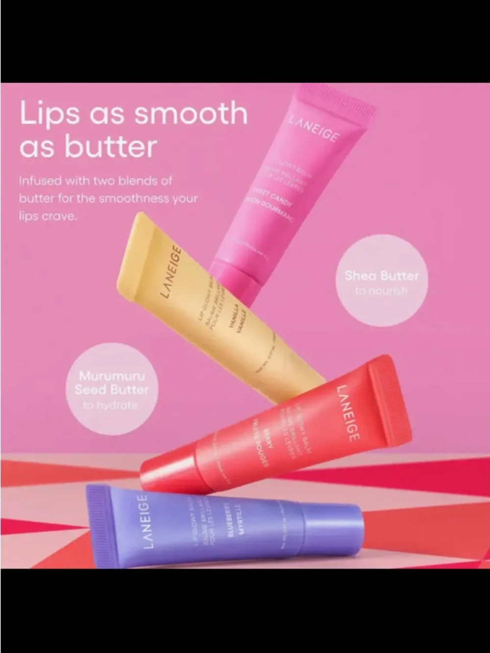 Laneige Mini Glowy Lip Balm 4 Piece Set